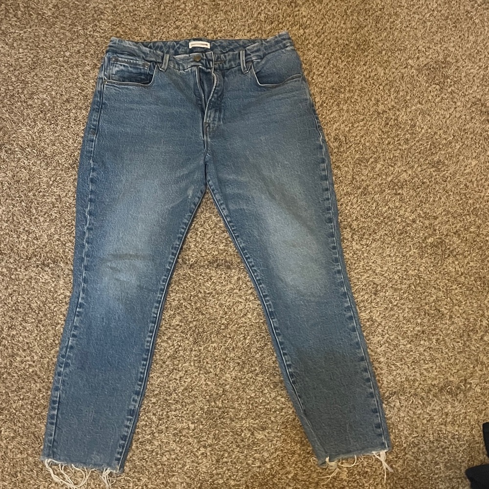 Good American Blue Cropped Jeans